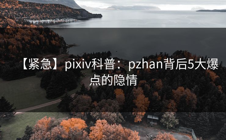 【紧急】pixiv科普：pzhan背后5大爆点的隐情